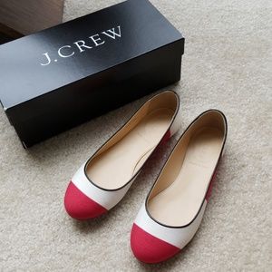 J Crew stripe ballet flats